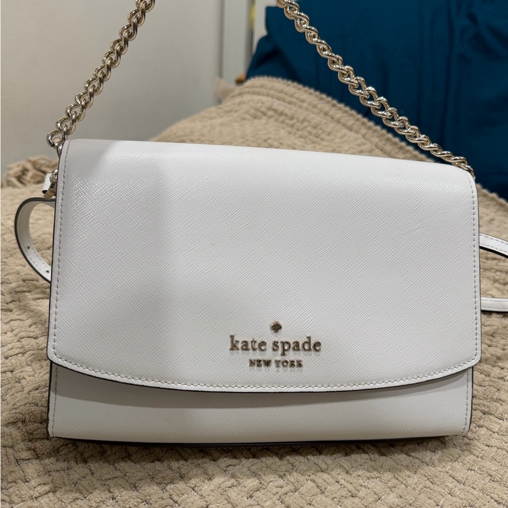 Kate Spade Cream Crossbody Bag with Chain Strap